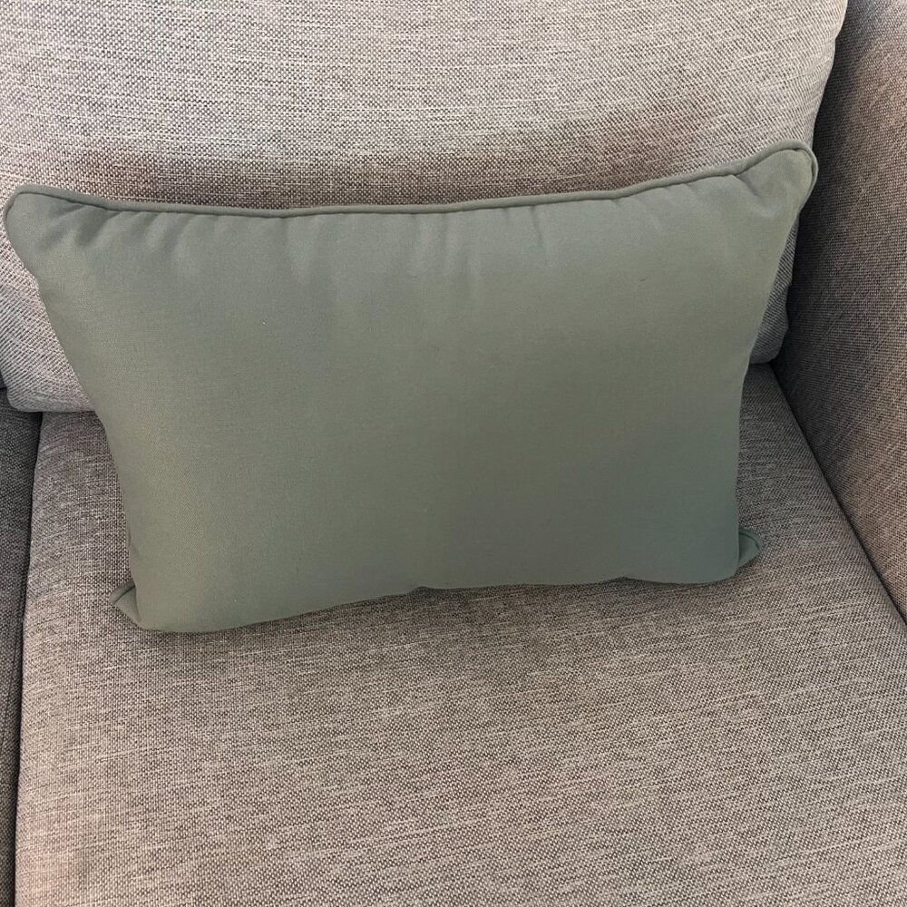 Bronson Outdoor Pillow, 14" x 20", Dark Eucalyptus